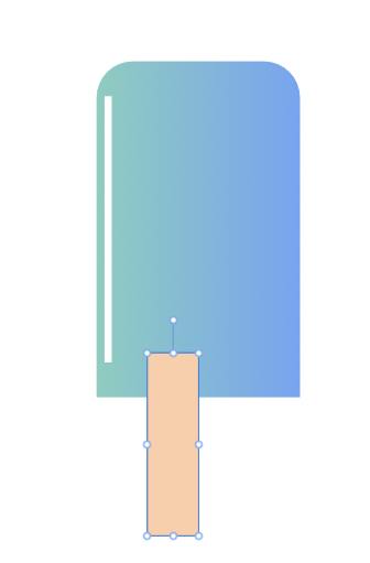 2つのパーツを重ね合わせる